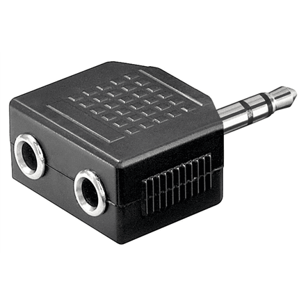 Goobay | Headphone AUX adapter; 3.5 mm jack 1-to-2 – image 1