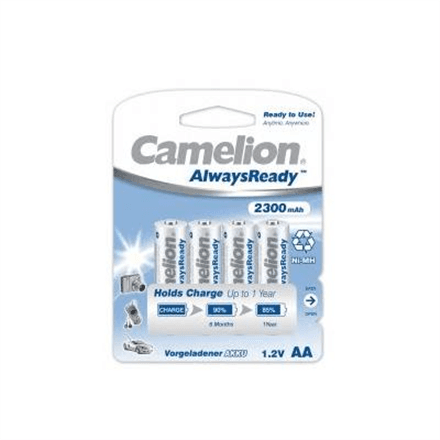 Camelion | AA/HR6 | 2300 mAh | AlwaysReady Rechargeable Batteries Ni-MH | 4 pc(s) – image 1