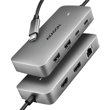 AXAGON USB-C 10Gbps DUAL 4K DISPLAY 7in1 hub | HMC-CUB83X2 – nuotrauka 1