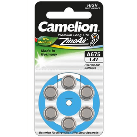 Camelion | A675/DA675/ZL675 | Zinc air cells | 6 pc(s) – nuotrauka 1