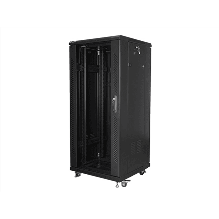 Lanberg | Rack cabinet 19" free-standing 27U/600x600 (flat pack) | FF01-6627-12B | Black – nuotrauka 1