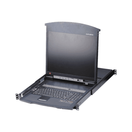 Aten 1-Local/Remote Share Access 16-Port Cat 5 Dual Rail 17" LCD KVM over IP Switch with Daisy-Chain Port – image 1