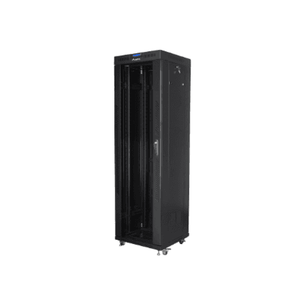 Lanberg Rack cabinet 19" free-standing 42U/600x600 (flat pack) with glass door lCD V2 – nuotrauka 1