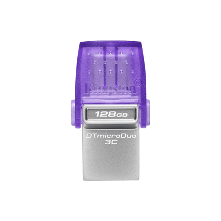 Kingston | DataTraveler | DT Micro Duo 3C | 128 GB | USB Type-C/Type-A | Purple – nuotrauka 1