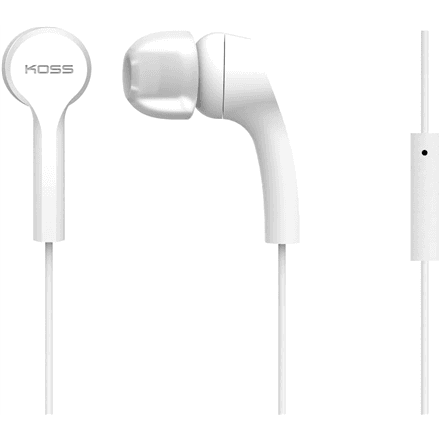 Koss | Headphones | KEB9iW | Wired | In-ear | Microphone | White – image 1
