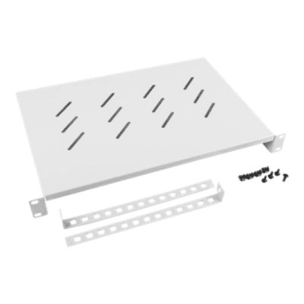 Lanberg 19" fixed shelf 1U/483x300mm, max load capacity up to 25kg | AK-1004-S | Grey – nuotrauka 1