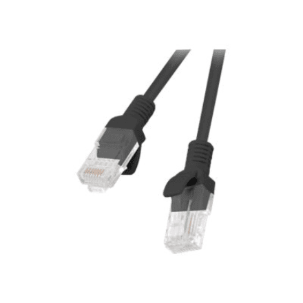 Lanberg | Patchcord CAT.6 UTP fluke passed | PCU6-10CC-0025-BK | 0.25 m | Black – nuotrauka 1