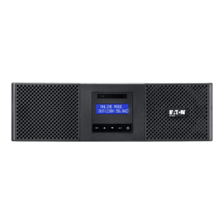 Eaton 9E UPS, 6000 VA, 5400 W, Input: Hardwired, Outputs: Hardwired, (8) C13, (2) C19, Rack, 3U, Rack-mounting kit included | Eaton – nuotrauka 1