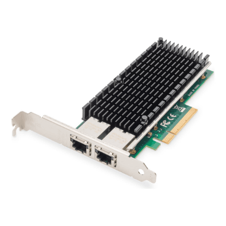 Digitus | 10Gbps Dual Port Ethernet Server adapter PCIe X8, Intel X540 BT2 | DN-10163 – nuotrauka 1