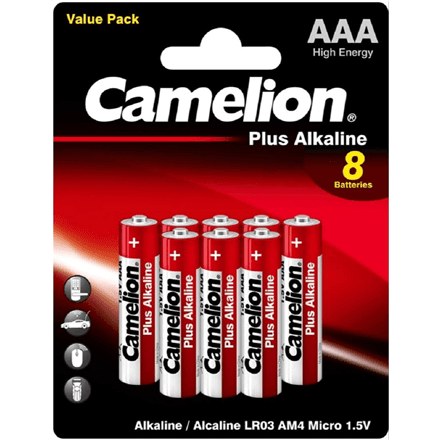 Camelion | AAA/LR03 | Plus Alkaline | 8 pc(s) – nuotrauka 1