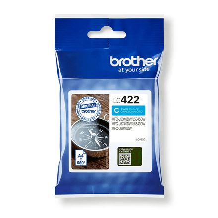 Brother LC422C | Ink Cartridge | Cyan – nuotrauka 1