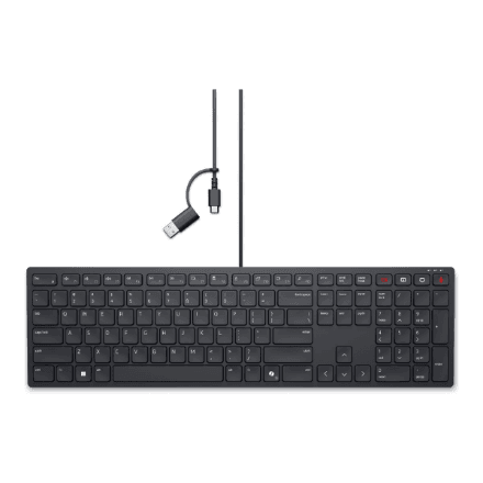 Dell | Collaboration Keyboard | KB525C | Keyboard | Wired | Ukrainian (QWERTY) | Black – nuotrauka 1
