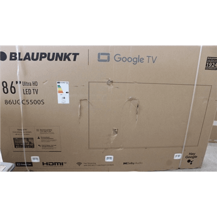 SALE OUT. Blaupunkt 86UGC5500S 86" (218 cm) 4K Ultra HD LED Google TV · SALE OUT. Blaupunkt LED TV · 86UGC5500S – image 1