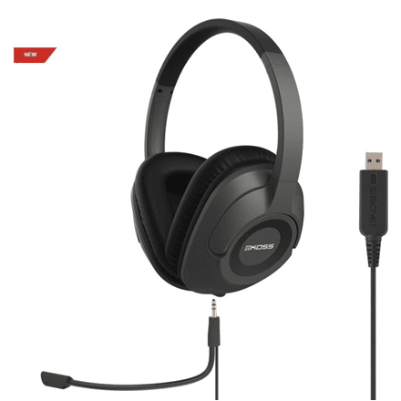 Koss | Headphones | SB42 USB | Wired | On-Ear | Microphone | Black/Grey – image 1