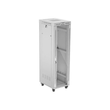 Lanberg Rack cabinet 19" free-standing 42U/600x800 (flat pack) with glass door, LCD – image 1