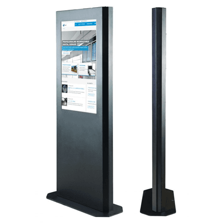 EDBAK Floor stand | IDS07.49 Indoor Infokiosk Without Glass for 49" Monitor | Black – nuotrauka 1