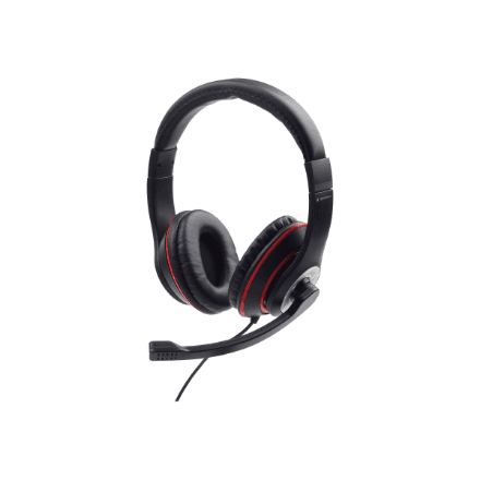 Gembird | Stereo headset | MHS-03-BKRD | On-Ear | Built-in microphone | 3.5 mm – nuotrauka 1