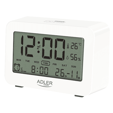 Adler | Alarm Clock | AD 1196w | Alarm function | White – image 1