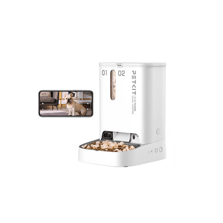 PETKIT | Feeder with Camera | P591 YumShare Dual-hopper | Capacity 2+3 L | White – nuotrauka 1