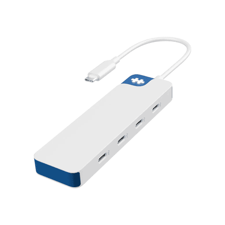 Hyper HyperDrive Flex 4 Port USB-C Hub, White/Blue | HD5201BUGL – nuotrauka 1
