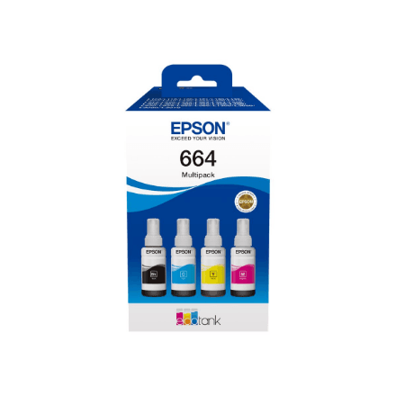 Epson 664 EcoTank 4-colour multipack · Epson C13T66464A · 664 EcoTank 4-colour multipack – image 1