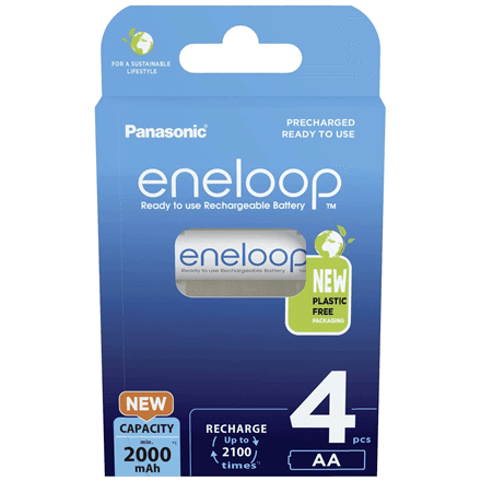 Panasonic | Rechargeable Batteries | ENELOOP BK-3MCDE/4BE | AA | 2000 mAh | 4 pc(s) – nuotrauka 1