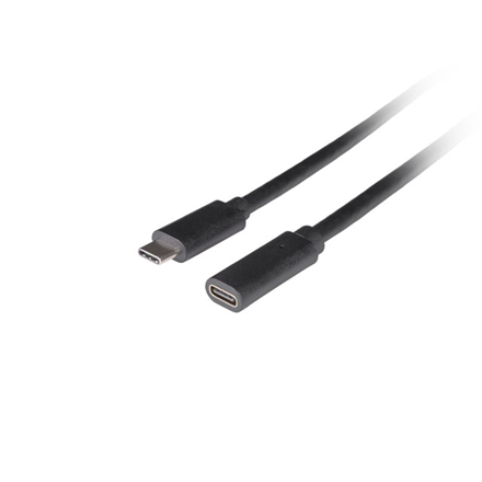 Lanberg | USB-C M/F 3.1 Cable | CA-USBE-20CC-0005-BK