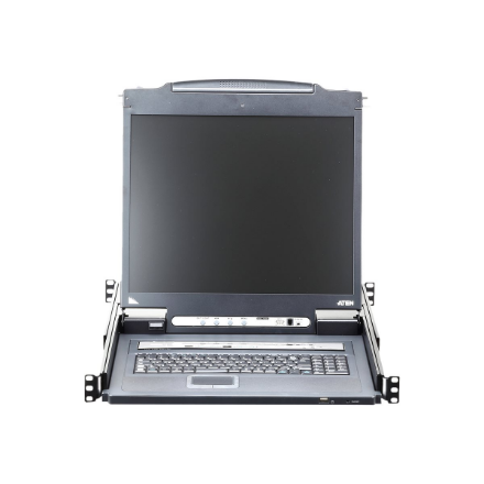 Aten | 16-Port PS/2-USB VGA 19" LCD KVM over IP Switch with Daisy-Chain Port and USB Peripheral Support | CL5716IN
