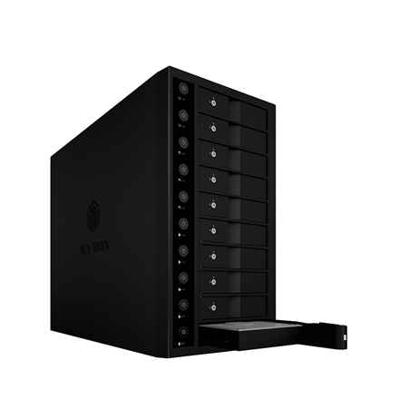 Raidsonic | Icy Box | IB-3810-C31 SINGLE enclosure for 10x HDD with USB 3.1 (Gen 2) Type-C or Type-A interface