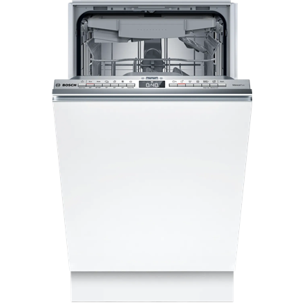 Bosch Dishwasher | SPV4HMX10E | Built-in | Width 45 cm | Number of place settings 10 | Number of programs 6 | Energy efficiency class E | Display | AquaStop function | White