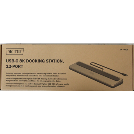 SALE OUT. DIGITUS USB-C 8K docking station, 12-port | Digitus USB-C 8K docking station, 12-port | DA-70919 | Ethernet LAN (RJ-45) ports 1 | HDMI ports quantity 2 | Warranty 24 month(s) | DEMO
