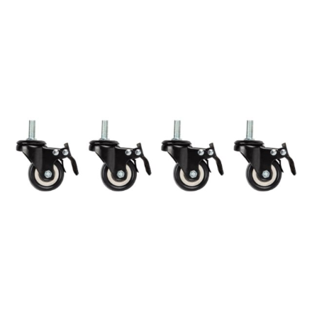 Lanberg | Castors with thread and brake for wall mounting cabinets, 4 pcs | AK-1601-B