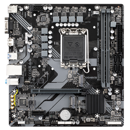 Gigabyte | B760M H DDR4 1.0 M/B | Processor family Intel | Processor socket LGA1700 | DDR4 DIMM | Memory slots 2 | Supported hard disk drive interfaces SATA, M.2 | Number of SATA connectors 4 | Chipset Intel B760 Expr...