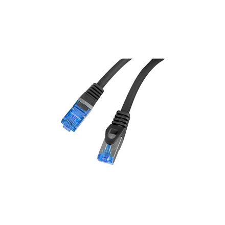 Lanberg | Patch Cord cat. 6 FTP | PCF6A-10CC-0025-BK | S/FTP | S/FTP shielding type – Aluminium braid on wire and each pair foiled additionally. The coating is made of low-smoke and Halogen-free materials (LSZH). Cate...