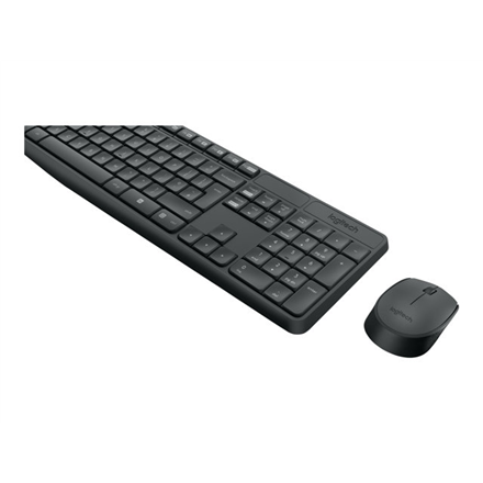 Logitech | MK235 | Keyboard and Mouse Set | Wireless | Mouse included | Batteries included | US | Black