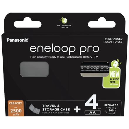 Panasonic | Rechargeable Batteries | ENELOOP BK-3HCDEC4BE | AA | 2500 mAh | 4 pc(s)