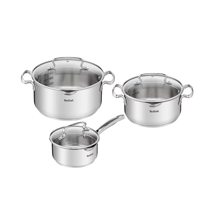 TEFAL | Cookware set | G719S674 Duetto+ | Stainless steel | Dishwasher proof | Lid included | Stainless steel