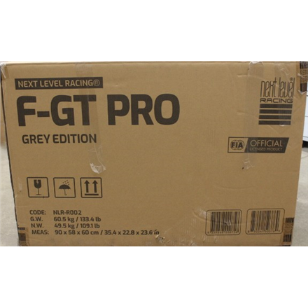 SALE OUT. | F-GT Pro Formula and GT Grey Edition | Racing Simulator Cockpit | Steel | Grey | DAMAGED PACKAGING AND MANUAL, SCRATCHED, MOUNTING MARKS, MISSING SCREWS (M6 16MM, M8 80MM), WASHERS (M6) AND ALLEN KEYS (4,...