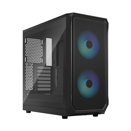 Fractal Design | Focus 2 | Side window | Midi Tower | ATX | RGB Black TG Clear Tint