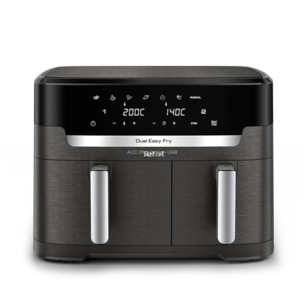 TEFAL | Air Fryer | EY942HE0 Easy Fry Dual XXL | Power 2700 W | Capacity 11 L | Dark Grey
