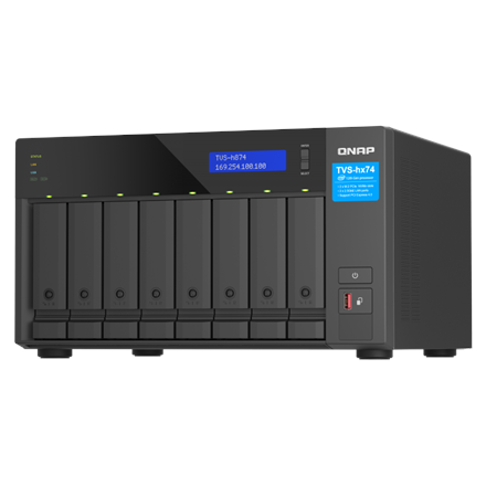 QNAP Highly-reliable ZFS-based storage with PCIe Gen 4 expandability for 10/25GbE connectivity, M.2 NVMe SSD caching and multi-threads processors for virtualization applications | TVS-h874 | Intel Core i5 | i5-12400 |...