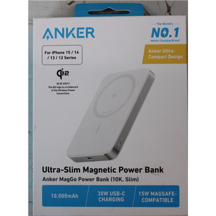 SALE OUT. | SALE OUT. Power Bank | MagGo | 10000 mAh | White | DAMAGED SEAL STICKER
