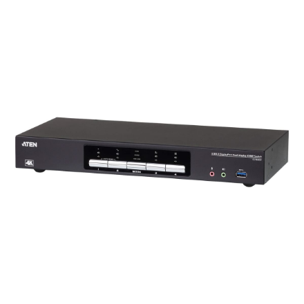 Aten CS1944DP 4-Port USB 3.0 4K DisplayPort Dual Display KVMP Switch | Aten | 4-Port USB 3.0 4K DisplayPort Dual Display KVMP Switch | CS1944DP-AT-G