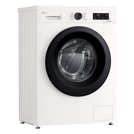 LG | Washing Machine | F2X10S7NWK | Energy efficiency class A | Front loading | Washing capacity 7 kg | 1150 RPM | Depth 44 cm | Width 60 cm | Display | LED | Steam function | Essence White (Glossy) | Wi-Fi