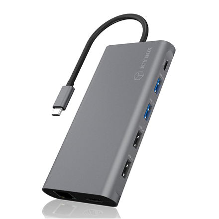 Raidsonic | 12-in-1 USB Type-C dock with PD 100W | BOX IB-DK4050-CPD | Dock | Ethernet LAN (RJ-45) ports 1 | USB 3.0 (3.1 Gen 1) Type-C ports quantity 1 | USB 3.0 (3.1 Gen 1) ports quantity 2 | HDMI ports quantity 2 |...