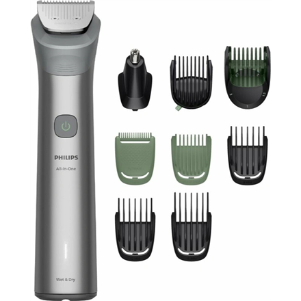 Philips All-in-One Hair trimmer | MG5931/15 Series 5000 | Cordless | Number of length steps 13 | Step precise 0.5 mm | Light gray