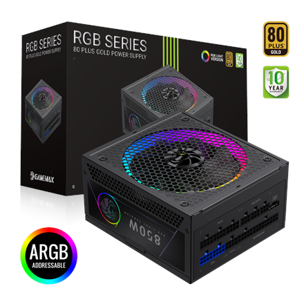 Gamemax PSU | RGB 850G | 850 W | Gold | Full Modular