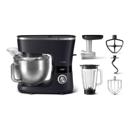 Philips Kitchen Machine with Mix | HR7962/21 7000 Series | 1000 W | Number of speeds 8 | Bowl capacity 5.5 L | Black