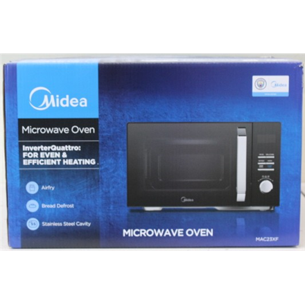 SALE OUT. Midea MAC23XF Microwave oven with Grill, Convection and Airfry, 23 L, Digital control, Black | Midea Microwave Oven | MAC23XF | Free standing | 800 W | Convection | 23 L | Grill | Black | DAMAGED PACKAGING,...