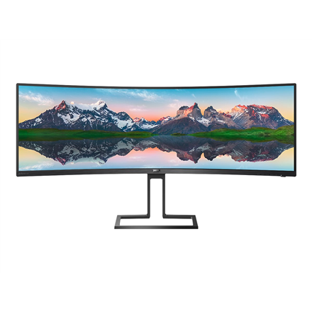 Philips | Curved LCD Display | 498P9/00 | 48.8 " | VA | Dual QHD | 32:9 | 70 Hz | 5 ms | 5120 x 1440 pixels | 450 cd/m² | Headphone out | HDMI ports quantity 2 | Black